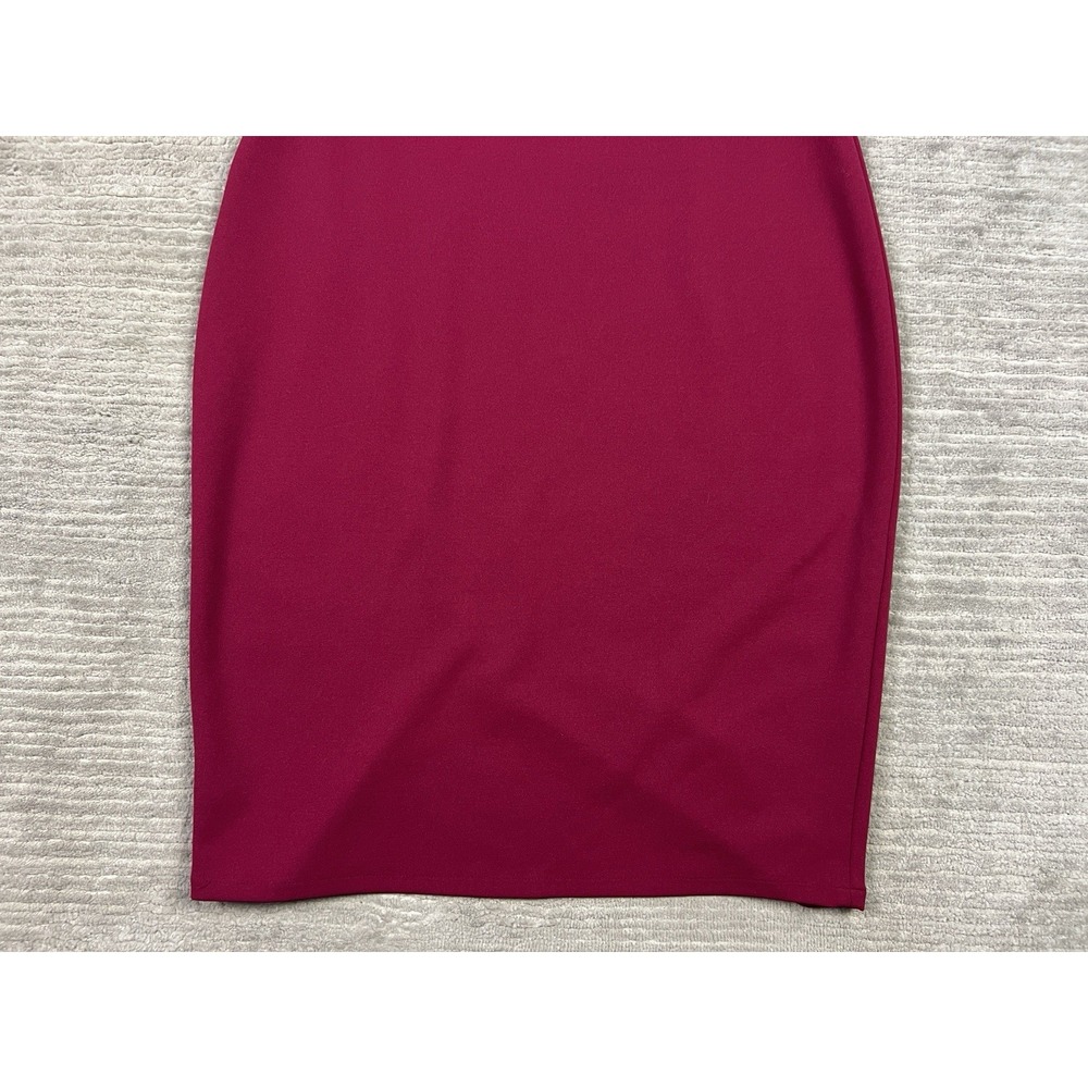 Kensie Dress Womens 14 Red Short Sleeve Midi Polyester Blend Casual Tie - Picture 10 of 13